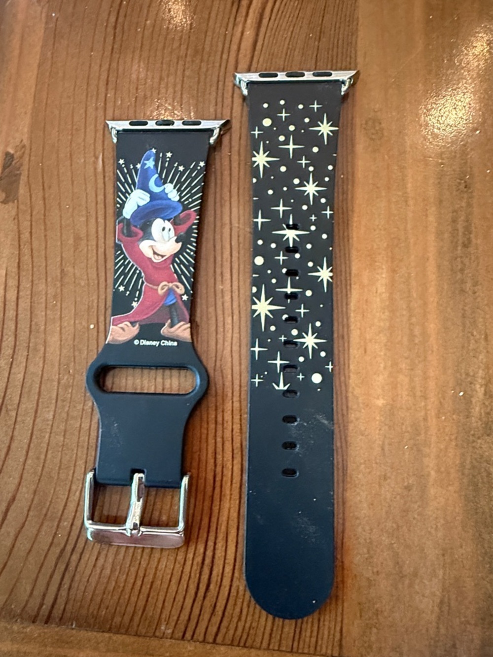Disney Sorcerer Mickey Apple Watch Band - Black with Gold Accent Stars 42/44 mm